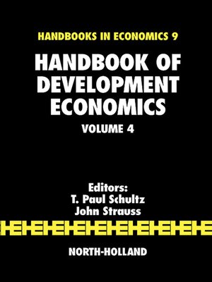 cover image of Handbook of Development Economics